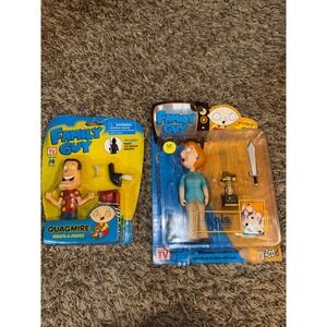 Family Guy Action Figure Lot Mezco Lois Griffin & Quagmire Create-A-Figure NIB